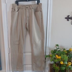 Ralph Lauren Tan Straight Jeans Casual Comfort 34x32